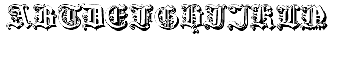 Gotische Shadow Font UPPERCASE