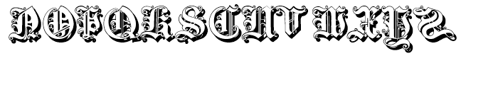 Gotische Shadow Font UPPERCASE