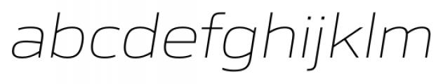 Gomme Sans Extra Light Italic Font LOWERCASE