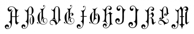 Gothic Initials Four Font UPPERCASE