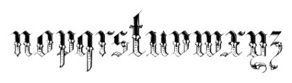 GothicGarbage Regular Font LOWERCASE