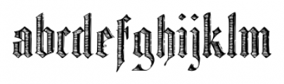 GothicTrashed Regular Font LOWERCASE