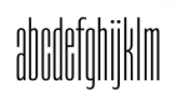 Gothiks Compressed Super Light Font LOWERCASE