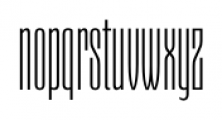 Gothiks Compressed Super Light Font LOWERCASE