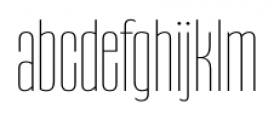Gothiks Condensed Ultra Light Font LOWERCASE