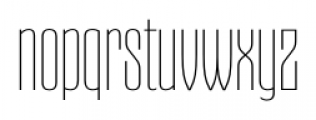 Gothiks Condensed Ultra Light Font LOWERCASE