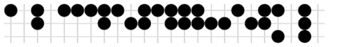 Go Braille Regular Font LOWERCASE