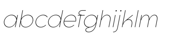 Goia Display Thin Italic Font LOWERCASE