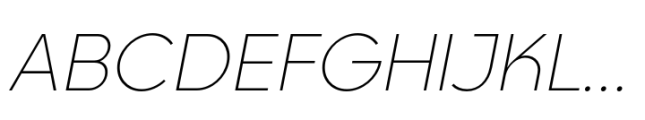 Goia Extra Light Italic Font UPPERCASE