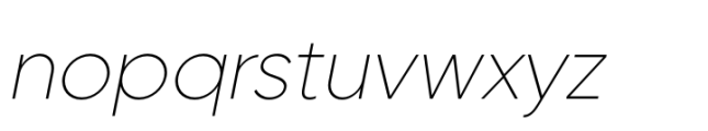 Goia Extra Light Italic Font LOWERCASE