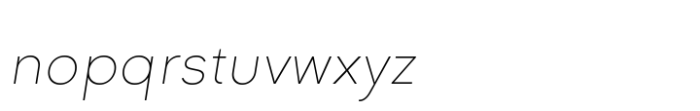 Goldbill XS Thin Italic Font LOWERCASE