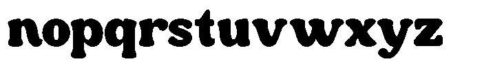 Golden Fat Font LOWERCASE