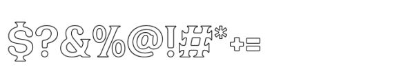 Golden Ninety Outline Font OTHER CHARS
