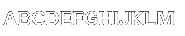 Golden Ninety Outline Font UPPERCASE