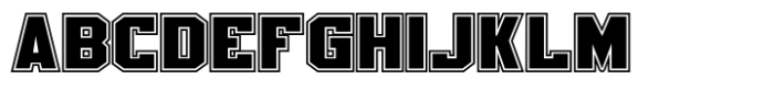 Golden Varsity Outline Font UPPERCASE