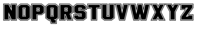 Golden Varsity Outline Font UPPERCASE