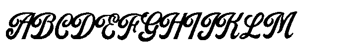 Goldray Club Script Font UPPERCASE
