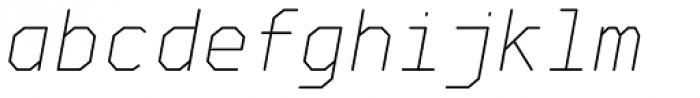 Goma Mono ExtraLight Oblique Font LOWERCASE