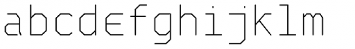 Goma Mono ExtraLight Font LOWERCASE