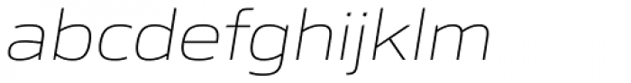 Gomme Sans Extra Light Italic Font LOWERCASE