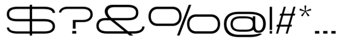 Gonero Extra Light Ultra Expanded Font OTHER CHARS