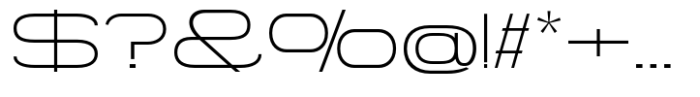 Gonero Thin Extra Expanded Font OTHER CHARS