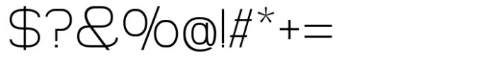 Gonero Thin Semi Condensed Font OTHER CHARS