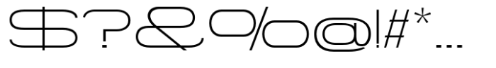 Gonero Thin Ultra Expanded Font OTHER CHARS