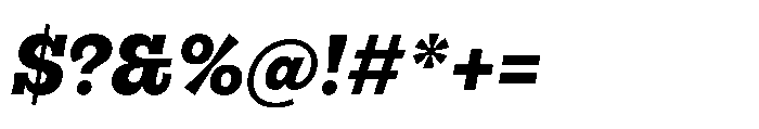 Gonzaga Black Italic Font OTHER CHARS