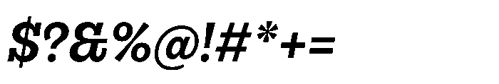 Gonzaga Bold Italic Font OTHER CHARS