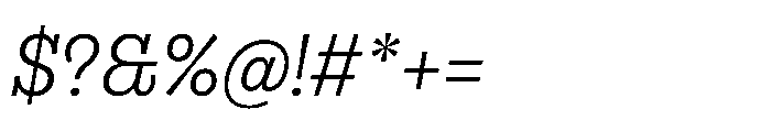 Gonzaga Book Italic Font OTHER CHARS