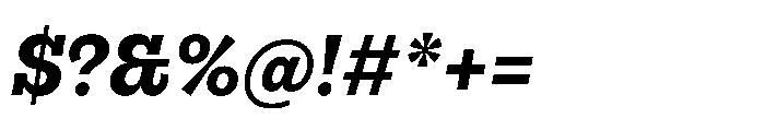 Gonzaga Extra Bold Italic Font OTHER CHARS
