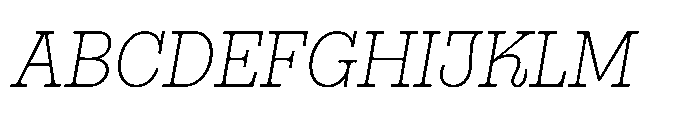 Gonzaga Extra Light Italic Font UPPERCASE