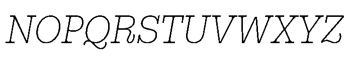 Gonzaga Extra Light Italic Font UPPERCASE