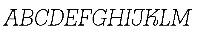 Gonzaga Light Italic Font UPPERCASE
