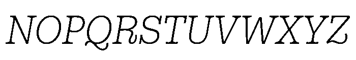 Gonzaga Light Italic Font UPPERCASE