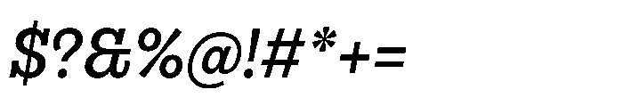 Gonzaga Medium Italic Font OTHER CHARS