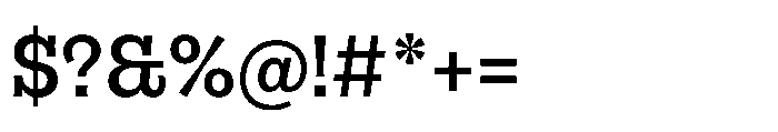 Gonzaga Medium Font OTHER CHARS