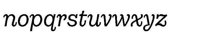 Gonzaga Regular Italic Font LOWERCASE