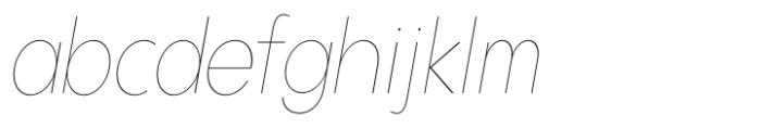 Gonzi Condensed Thin Italic Font LOWERCASE