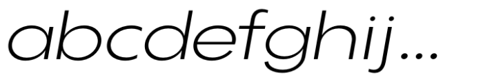 Gonzi Expanded Light Italic Font LOWERCASE