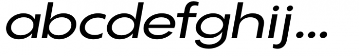 Gonzi Expanded Regular Italic Font LOWERCASE