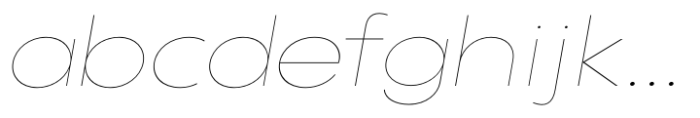Gonzi Expanded Thin Italic Font LOWERCASE