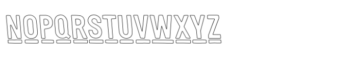 Goodwood Reverse Outline Font LOWERCASE