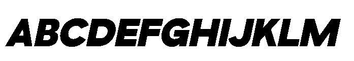Gopadel Black Oblique Font UPPERCASE