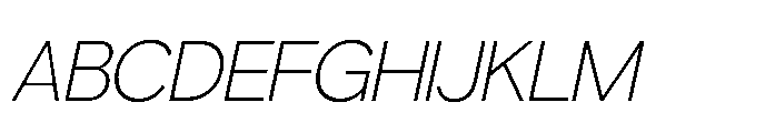 Gopadel Extra Light Oblique Font UPPERCASE