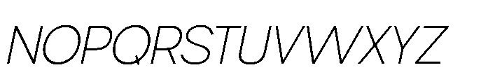Gopadel Extra Light Oblique Font UPPERCASE