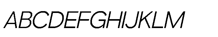 Gopadel Light Oblique Font UPPERCASE