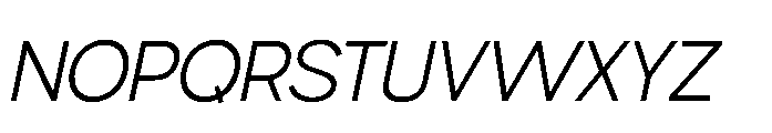 Gopadel Light Oblique Font UPPERCASE