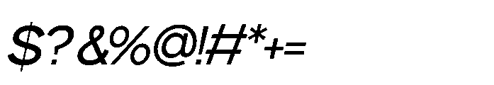 Gopadel Medium Oblique Font OTHER CHARS